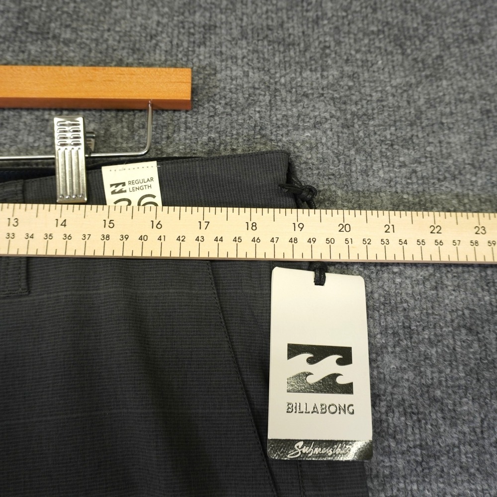 NEW Billabong Hybrid Shorts Mens 36 Grey Submersibles Crossfire X Stretch Plaid - Picture 6 of 10